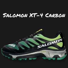 Чоловічі кросівки Salomon XT-4 Carbon Black Green Silver весна / лето / осень А3634