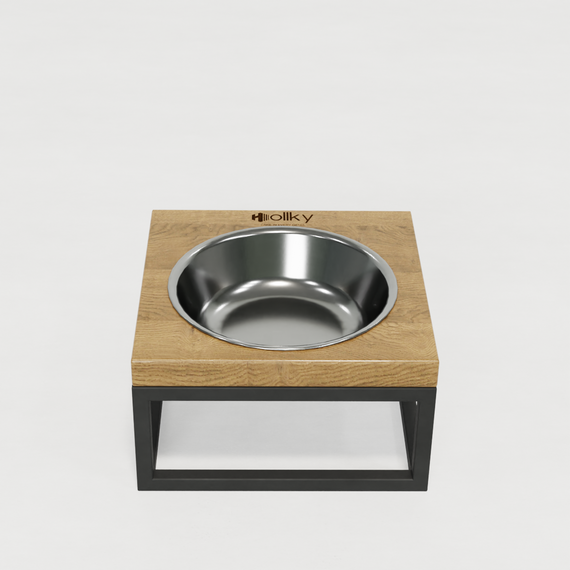 Миска на подставке для кошек и маленьких собак Hollky Base Solo S (1 × 0,45 л) Solo S-18187-GRNT | Зображення 3