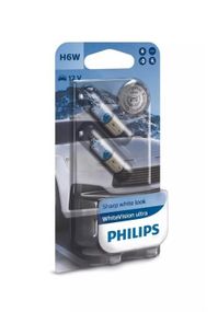 12036WVUB2 (PHILIPS) H6W WhiteVision ultra +60% (3100K) B2 12V 6W BAX9s