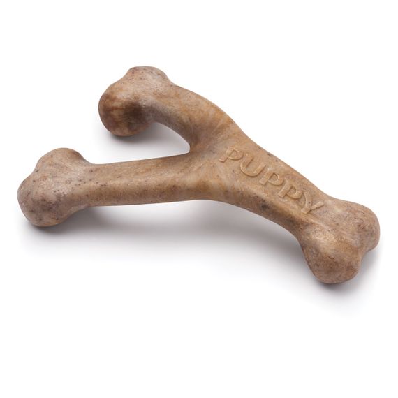 Іграшка для цуценят зі смаком бекону Benebone Puppy Wishbone Bacon, 18 см | Зображення 1