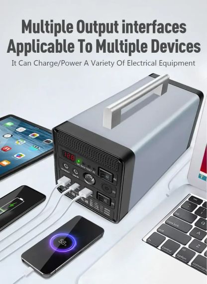 Інвертор акумуляторний 12,8V/50Ah/600W Портативна електростанція 600Вт, 144000мАч | Зображення 3