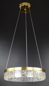 Люстра світлодіодна підвісна LED світильник для квартири на стелю лед 26767 Латунь 30-150х40х40 см.