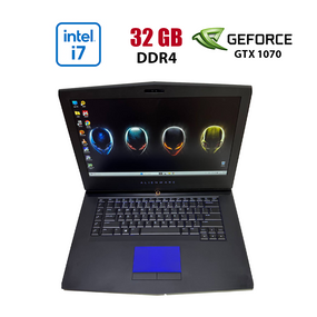 Ігровий ноутбук Dell Alienware 15 R3 / 15.6" (1920x1080) IPS / Intel Core i7-7700HQ (4 (8) ядра по 2.8 - 3.8 GHz) / 32 GB DDR4 / 512 GB SSD / nVidia GeForce GTX 1070, 8 GB GDDR5, 256-bit / WebCam б/в
