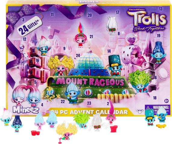 Новогодний адвент календарь 2024/2025 Тролли Оригинал DreamWorks Trolls Band TogetherAdvent Calendar | Зображення 1