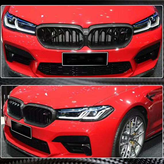Окантовка решетки радиатора (2021-2023, Карбон) для BMW 5 серия G30/31 | Зображення 4
