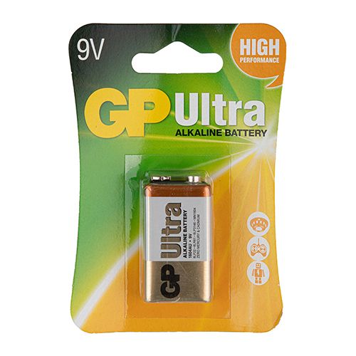 Батарейка GP ULTRA ALKALINE 9V 1604AU-5UE1 лужна. 6LF22