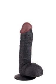 Вібратор на присосці Dream toys BigStuff з пультом, реалістичний, чорний sexstyle
