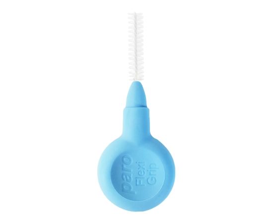 Міжзубні щітки paro® FLEXI-GRIP, блакитні, циліндричні (Ø щітки 3.8 мм, ДОО* 1.2 мм), 1уп. х 30 шт.