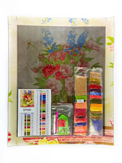 Алмазная мозаика Красивый букет в вазе 40х50 см ColorArt SP090 | Зображення 2