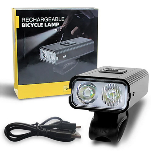 Велосипедный фонарь BK-04Pro 2T6 алюминий, дальний и ближний свет, 2 LED, Power Bank, встроенный аккумулятор | Зображення 2