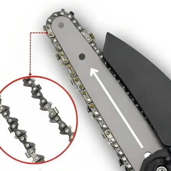 Маленька ланцюгова пила з валізою, Пила UKC Mini Electric Chain Saw 1 з акумулятором   знижка | Зображення 8