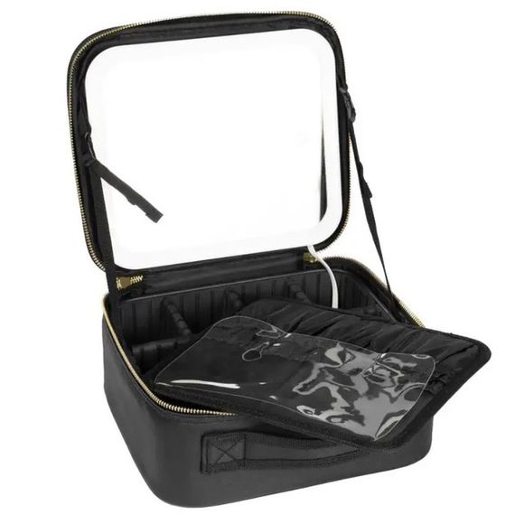 Органайзер для косметики для путешествий, Дорожная Косметичка с подсветкой, Косметический чемодан PA-47 | Зображення 9