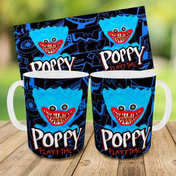 Набір: дитяча сумка-бананка+кружка Хаггі Ваггі Poppy Playtime 32х15см, бананка для хлопчика через плече на подарунок (00998) | Зображення 2