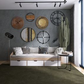 Ліжко односпальне з ящиками Еверест Комфорт 3 193х84х59  см Дуб сонома/Німфея Альба (EVR-5737)