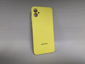 Samsung Galaxy A05 | Протиударний чохол з логотипом | Soft Touch | жовтий