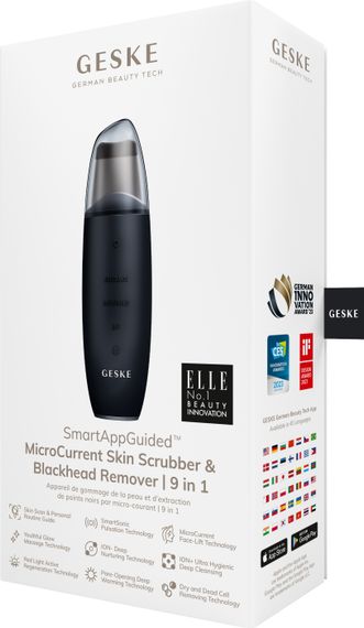 Мікрострумовий скрабер для шкіри та усунення чорних точок GESKE MicroCurrent Skin Scrubber&Blackhead Remover 9в1 black | Зображення 7