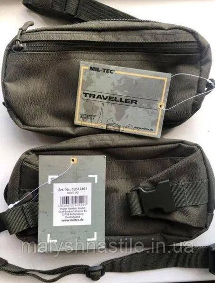 Сумка поясна MIL-TEC TRAVELLER OLIVE (олива) | Зображення 4