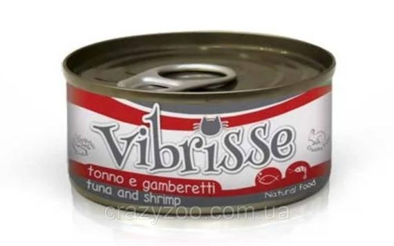 Влажный корм для котов Vibrisse tuna and shrimp тунец и креветки 140 г C1018361
