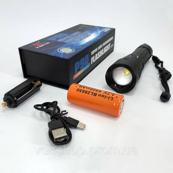 Компактный портативный фонарь, Усиленный ручной фонарик, Мощный светодиодный фонарь UZ-48