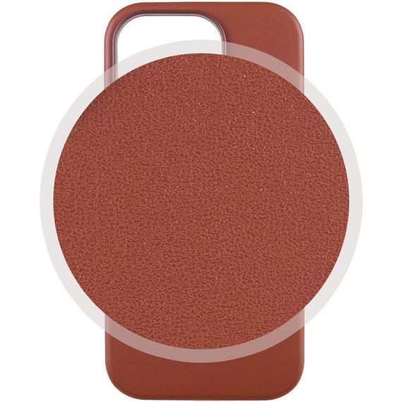 Шкіряний чохол Leather Case (AAA) with MagSafe and Animation для Apple iPhone 14 Pro (6.1") | Зображення 1