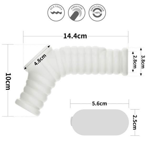 Насадка на член - Vibrating Wave Knights Ring With Scrotum Sleeve White Sex Aura | Зображення 1