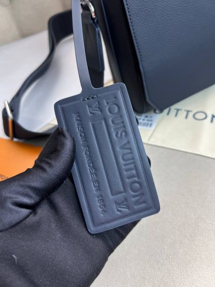 Сумка чоловіча мессенджер Louis Vuitton Takeoff Blue c878 | Зображення 4