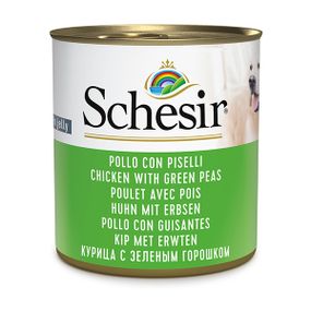 Schesir Dog Chicken With Green Peas влажный корм с курицей для собак 285 гр