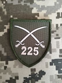 Шеврон 225 ОШБ (зелений кант)