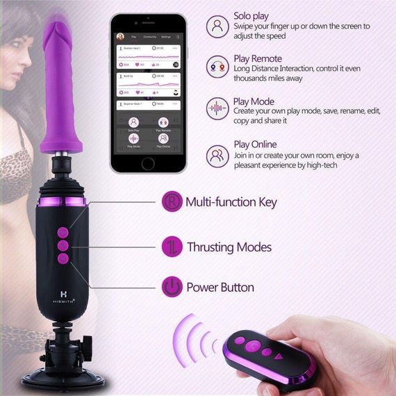 Міні секс-машина Hismith Mini Capsule Sex-Machine with Strong Suction Cup, потужна, перезаряджувана Sex Aura | Зображення 5