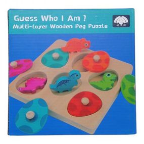 Деревянная рамка-вкладыш "Динозавры"