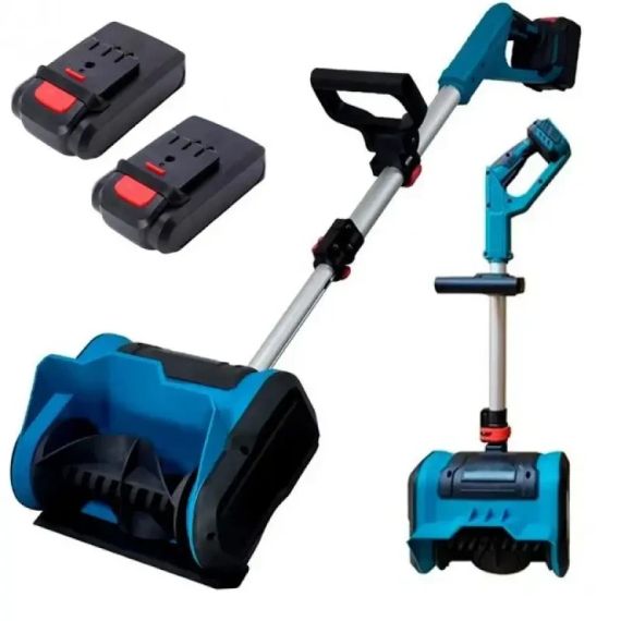 Снегоуборщик аккумуляторный на 2 АКБ складной Krafftec 36V 6Ah | Зображення 1