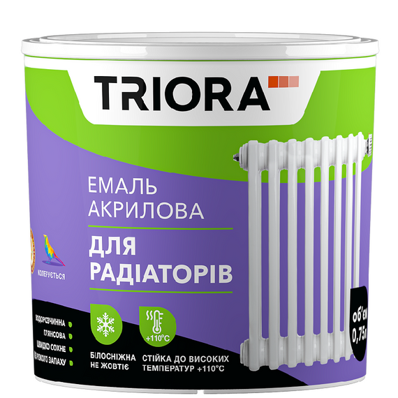 Емаль акрилова для радіаторів опалення 0,75л Triora