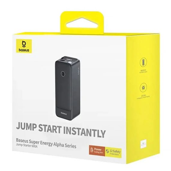 Пусковий пристрій (бустер) для автомобіля Baseus Super Energy Alpha Series 6000 mAh (C00259200121) Cosmic Black | Зображення 4