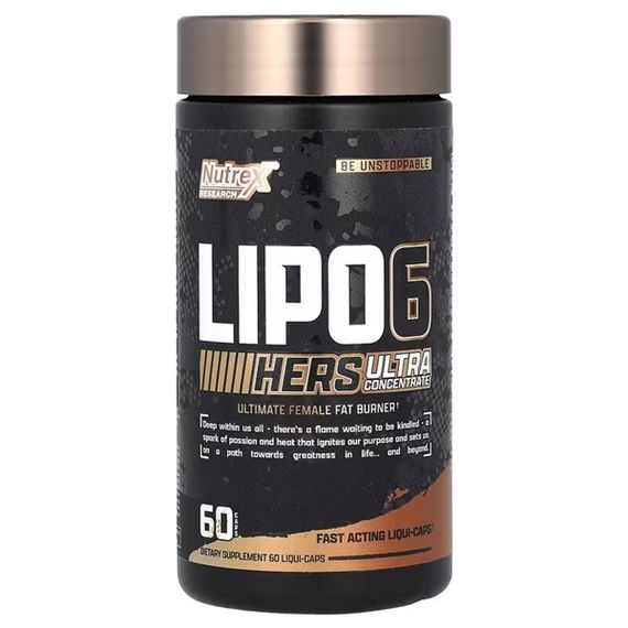 Комплексний жироспалювач Nutrex Lipo-6 Black Hers Ultra Concentrate 60 Caps