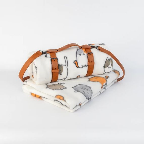 Плед тревел флісовий Love You Веселі котики9107R 150x200 см