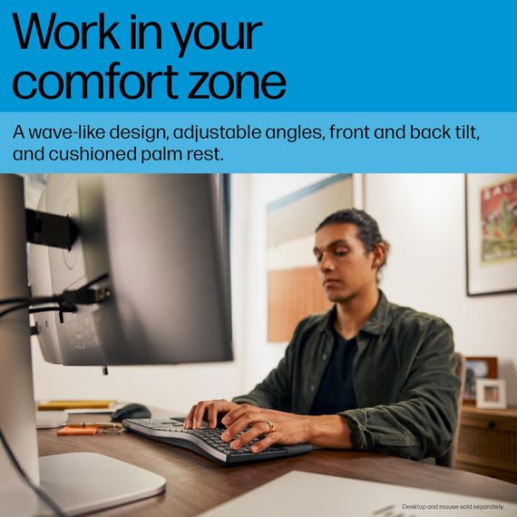 Клавиатура мембранная HP 680 Comfort Dual-Mode 111key 8T6L8AA | Зображення 2
