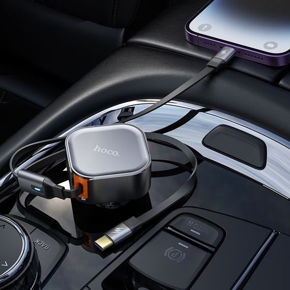 АЗП Hoco NZ13 Clever PD30W with telescopic cable Type-C to Lightning | Зображення 8