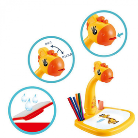 Дитячий стіл для малювання зі світлодіодним підсвічуванням Project Painting Жовтий