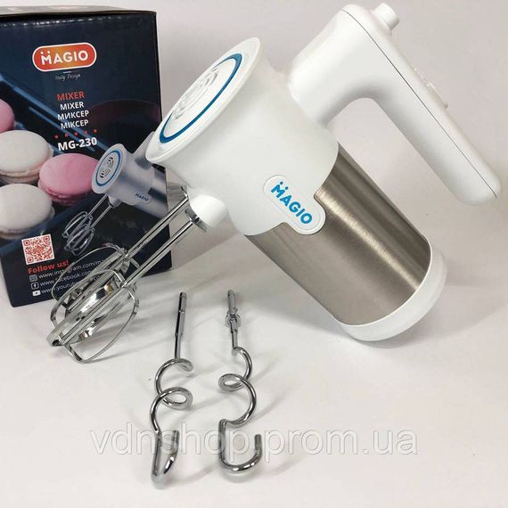 Міксер ручний для змішування і збивання Magio MG-230, Побутовий міксер з віночками RX-49 | Зображення 2