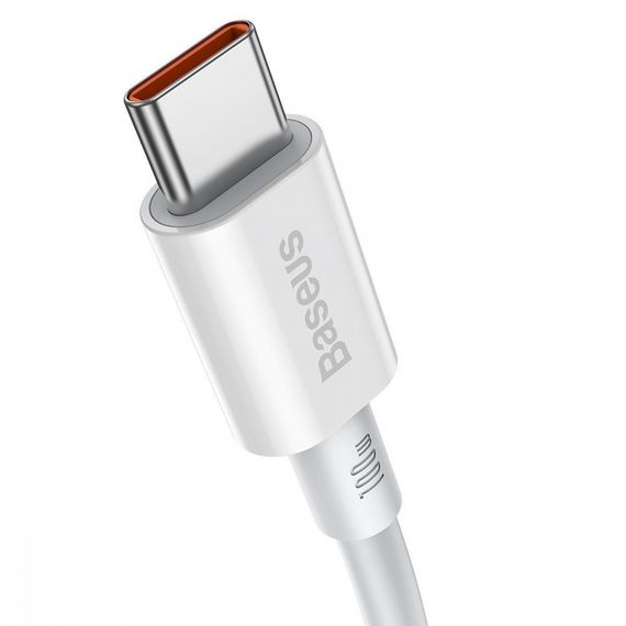 Кабель Baseus Superior Series Fast Charging Type-C to Type-C PD 100W (2m), Білий, 2.0 м | Зображення 4