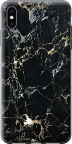 Чехол на iPhone XS Max Черный мрамор "3846u-1557-17620"
