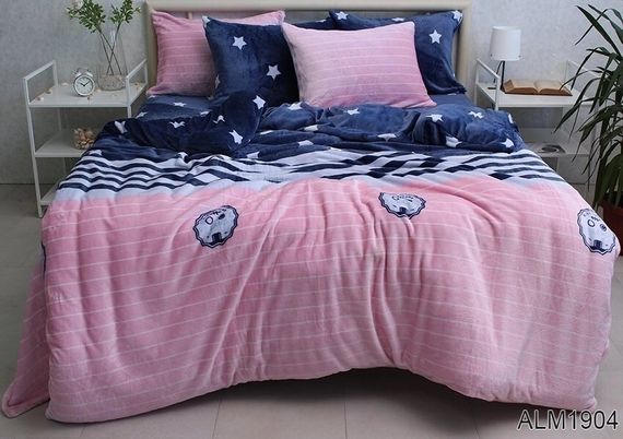 Комплект постельного белья велсофт (микрофибра) ALM1904