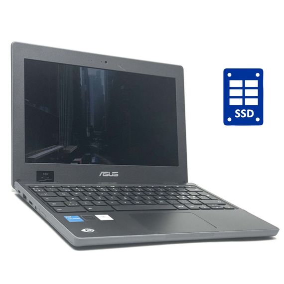 Нетбук Asus ChromeBook CR1100CK / 11.6" (1366x768) IPS / Intel Celeron N4500 (2 ядра по 1.1 - 2.8 GHz) / 4 GB DDR4 / 32 GB SSD / Intel UHD Graphics / WebCam / Chrome OS б/в