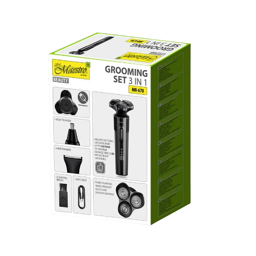MR-678 Набір для підстригання волосся 3 в 1 Maestro | Зображення 3