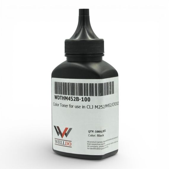Тонер HP CLJ M252/277/452/477, Canon 045/046, 100г Black Welldo (WDTHM452B-100/WDTH452B-100)