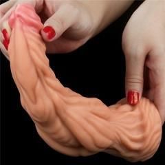 Фалоімітатор - Dual-Layered Silicone Cock 9.5" Flesh Sex Aura | Зображення 2