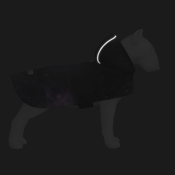 Дощовик-накидка з капюшоном для собак WAUDOG Clothes, малюнок "NASA21", M, А 40-43 см, B 52-62 см, С 33-42 см | Зображення 4