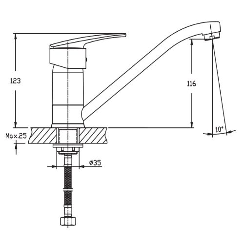 Змішувач для кухні Haiba AGAT 555 HB0009 | Зображення 1