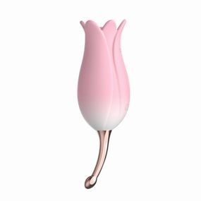 Ультразвуковой вибратор для клитора в форме тюльпаня Bloom OTOUCH, с двумя насадками, розовый sexstyle
