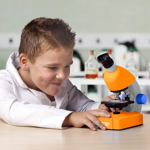 Мікроскоп Bresser Junior 40x-640x + телескоп 40/400, набір мікроскоп і телескоп для дитини в подарунок | Зображення 4